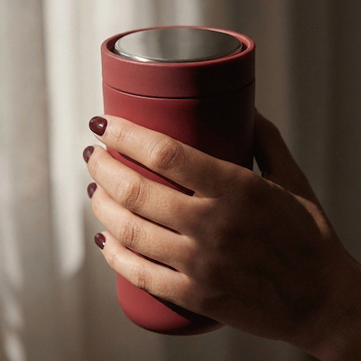 Stelton To Go Click termokop cherry red 0,4 liter