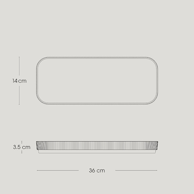 Stelton Pilastro serveringsfad klar L 36 cm