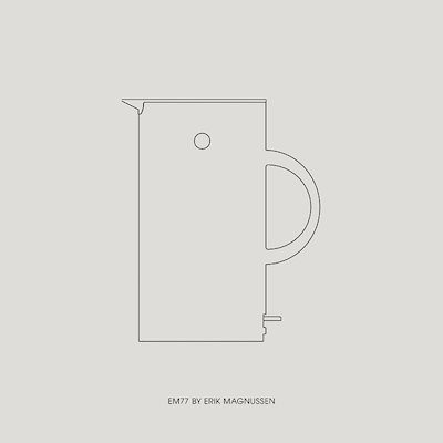 Stelton EM77 elkedel sand 0,5 liter 700 watt