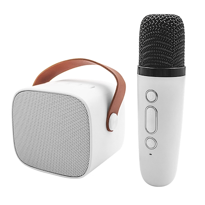 United SPK2458 bluetooth højtaler med karaoke mikrofon hvid