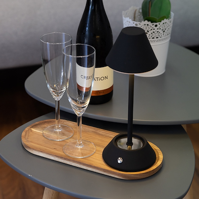 Touch bordlampe sort