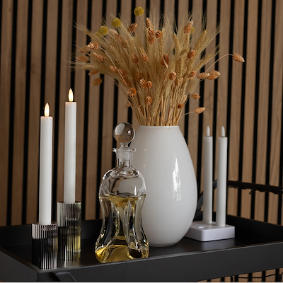 LED stagelys genopladelige med base 4 stk. 22,5 cm