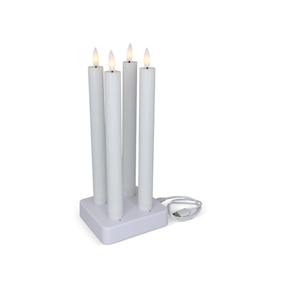 LED stagelys genopladelige med base 4 stk. 22,5 cm