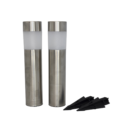 Cozzy solcelle havefakler stål 2 stk. Ø 6 x H 41 cm