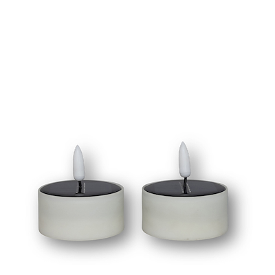 Cozzy store solcelle fyrfadslys 2 stk. Ø6,2xH5 cm