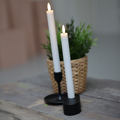 Cozzy LED stagelys hvid Ø2,2xH22,5 cm 2 stk.