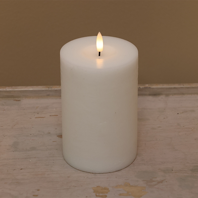 Cozzy LED bloklys Ø10 x H15 cm hvid