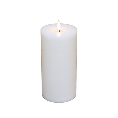 Cozzy LED bloklys Ø 10 x H 15 cm hvid