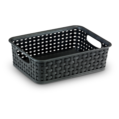 Fletkurv plast sort 2 liter