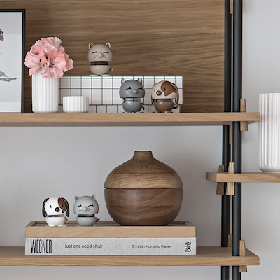 Hoptimist Hund hvid 6,9 cm