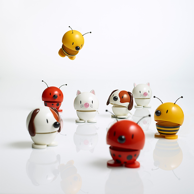 Hoptimist Kat figur hvid H 7,3 cm
