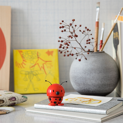 Hoptimist Mariehøne rød 6,8 cm