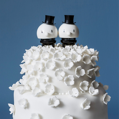 Hoptimist Bumble Brudgom sæt sort/hvid 8,4 cm