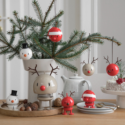 Hoptimist rensdyr juleophæng brun 2 stk.