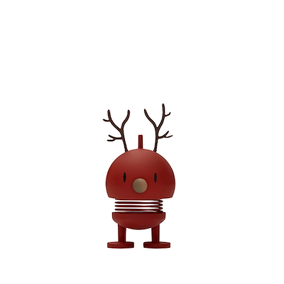 Hoptimist Soft Reindeer Bumble rød 9,2 cm