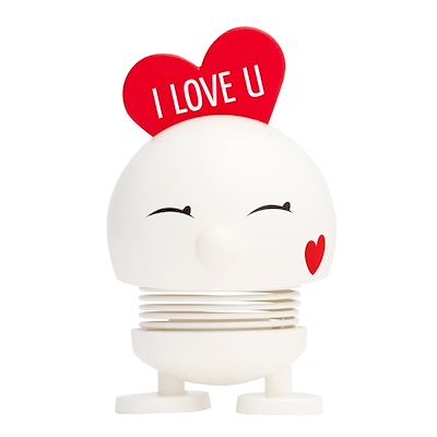 Hoptimist Bimble Love hvid 8,7 cm