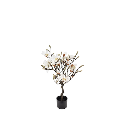 La Vida kunstigt magnoliatræ hvid 90 cm
