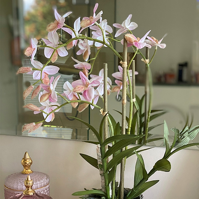 La Vida kunstig orkidé lyserød 3 grenet 