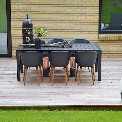 Mensa Heating Imus safe touch terrassevarmer sort 550 watt