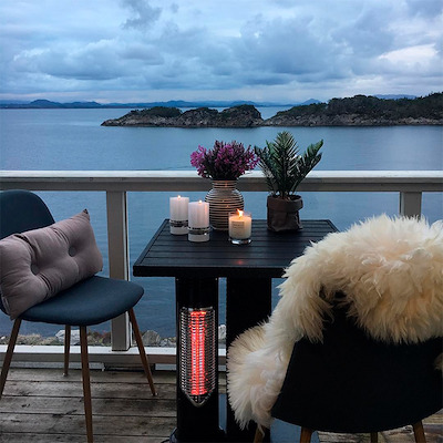 Mensa Heating Imus safe touch terrassevarmer sort 550 watt