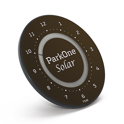 ParkOne Solar elektronisk p-skive sort