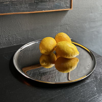 Kay Bojesen serveringsbakke stål Ø29 cm