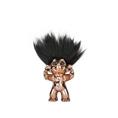 Lykketrold figur bronze H12 cm