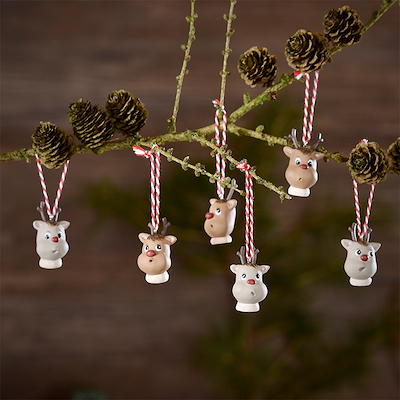 Klarborg Rudolf & Venner rensdyr ophæng 6 stk.