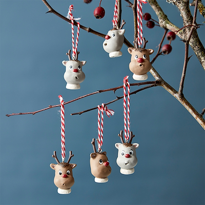 Klarborg Rudolf & Venner rensdyr ophæng 6 stk.