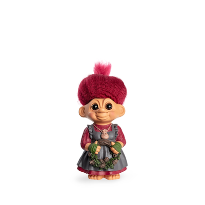 Lykketrold Grandam Mor julefigur rød 19 cm