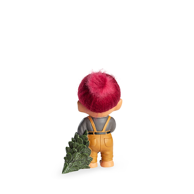 Lykketrold Grandam Far julefigur rød 19 cm