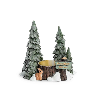 Lykketrold Jul i Skoven kalenderlysstage grøn