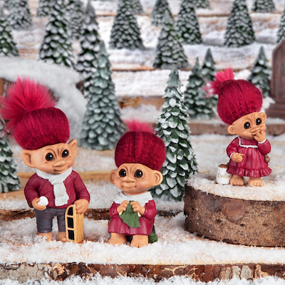 Lykketrold Onkel af Grandam Familien julepynt rød 19 cm