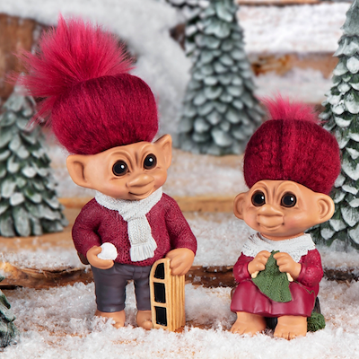 Lykketrold Onkel af Grandam Familien julepynt rød 19 cm