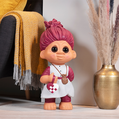 Lykketrold Lillesøster fra Grandam familien julefigur rød 60 cm