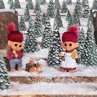 Lykketrold Svigerfar julepynt rød