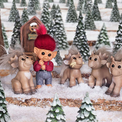 Lykketrold Svigerfar julepynt rød