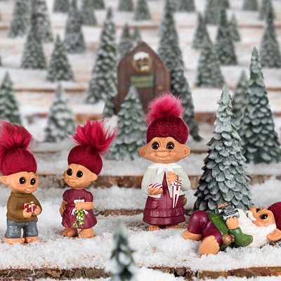 Lykketrold Grandam Familien Julenisse rød 13 cm