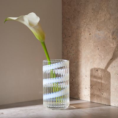 Lyngby Porcelæn Swirl vase hvid H20.5 cm