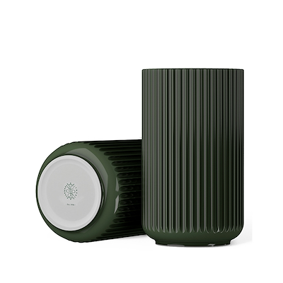 Lyngby porcelæn vase mørk grøn H31 cm