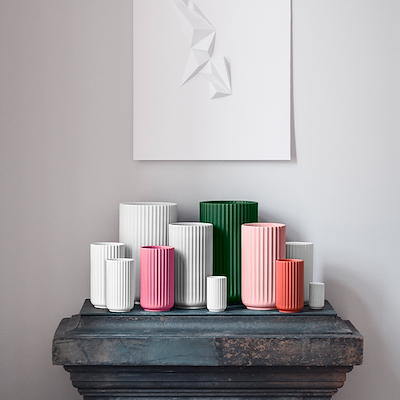 Lyngby Porcelæn vase rosa H25 cm