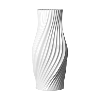 Lyngby Porcelæn Twist vase hvid H31 cm