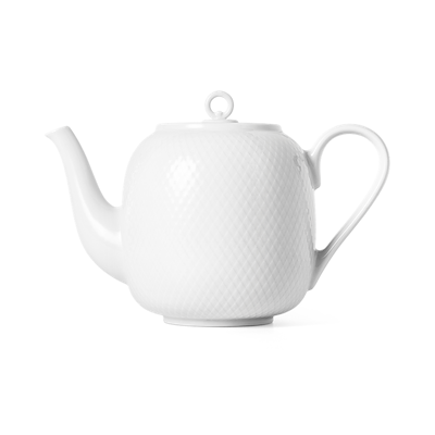 Lyngby Porcelæn Rhombe tekande hvid 1,9 liter
