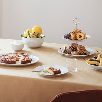 Lyngby Porcelæn Rhombe etagere hvid 27 cm