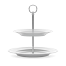 Lyngby Porcelæn Rhombe etagere hvid 27 cm