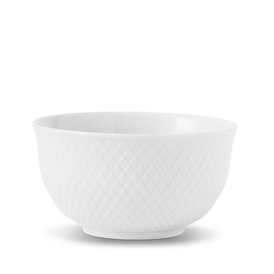 Lyngby Porcelæn Rhombe serveringsskål hvid 22 cm