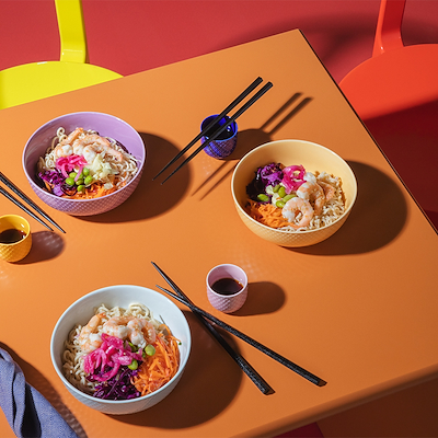 Lyngby Porcelæn Rhombe Color skål hvid Ø 15,5 cm