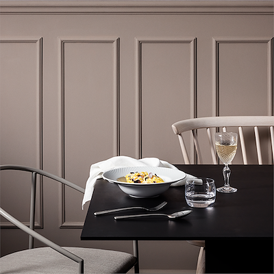 Lyngby Porcelæn Rhombe dyb tallerken hvid 24,5 cm