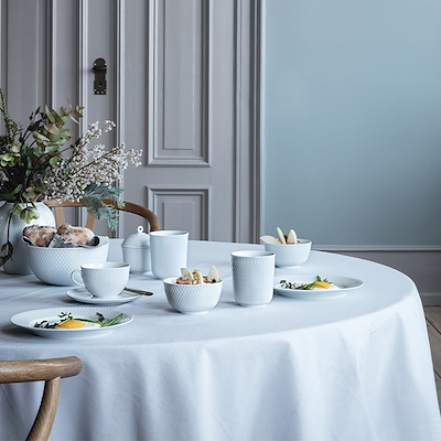 Lyngby Porcelæn Rhombe Krus Hvid 33 cl