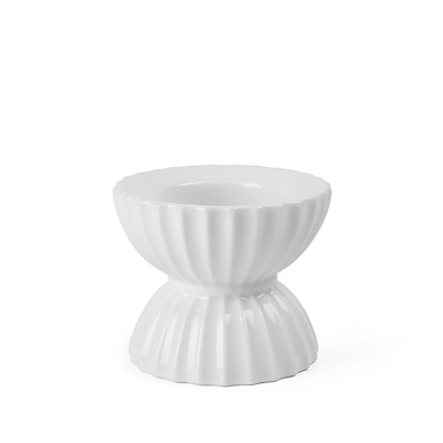 Lyngby Porcelæn Tura fyrfadsstage hvid Ø8 cm